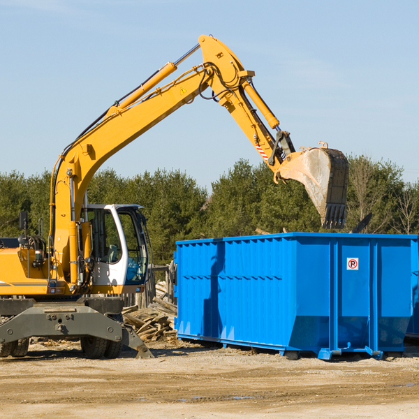 are there any restrictions on where a residential dumpster can be placed in Effie